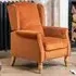Barksdale Wingback Recliner Armchair - Orange, Velvet