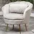 Benicia Petal Accent Chair - Silver, Velvet