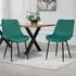 Bovino Set of 2 Dining Chairs - Green, Velvet