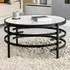Caldera Round Coffee Table - White, Ceramic Stone