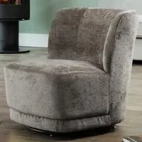 Camarillo Swivel Accent Chair - Grey, Boucle Fabric