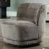 Camarillo Swivel Accent Chair - Grey, Boucle Fabric