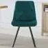 Caprile Set of 2 Dining Chairs - Green, Velvet