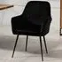 Carrara Set of 2 Dining Chairs - Black, Velvet