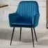 Carrara Set of 2 Dining Chairs - Blue, Velvet