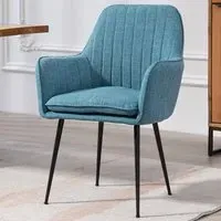 Carrara Set of 2 Dining Chairs - Teal, Fabric
