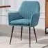 Carrara Set of 2 Dining Chairs - Teal, Fabric