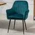 Carrara Set of 2 Dining Chairs - Teal, Velvet