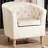 Clio Tub Accent Chair - Cream, Velvet