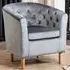 Clio Tub Accent Chair - Grey, Velvet