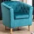 Clio Tub Accent Chair - Teal, Velvet