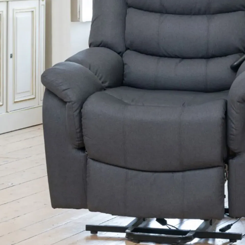 Colfax Electric Recliner Chair with Massage and Heat - Dark Grey