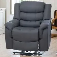 Colfax Electric Recliner Chair with Massage and Heat - Dark Grey
