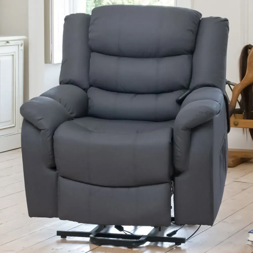 Colfax Electric Recliner Chair with Massage and Heat - Dark Grey image