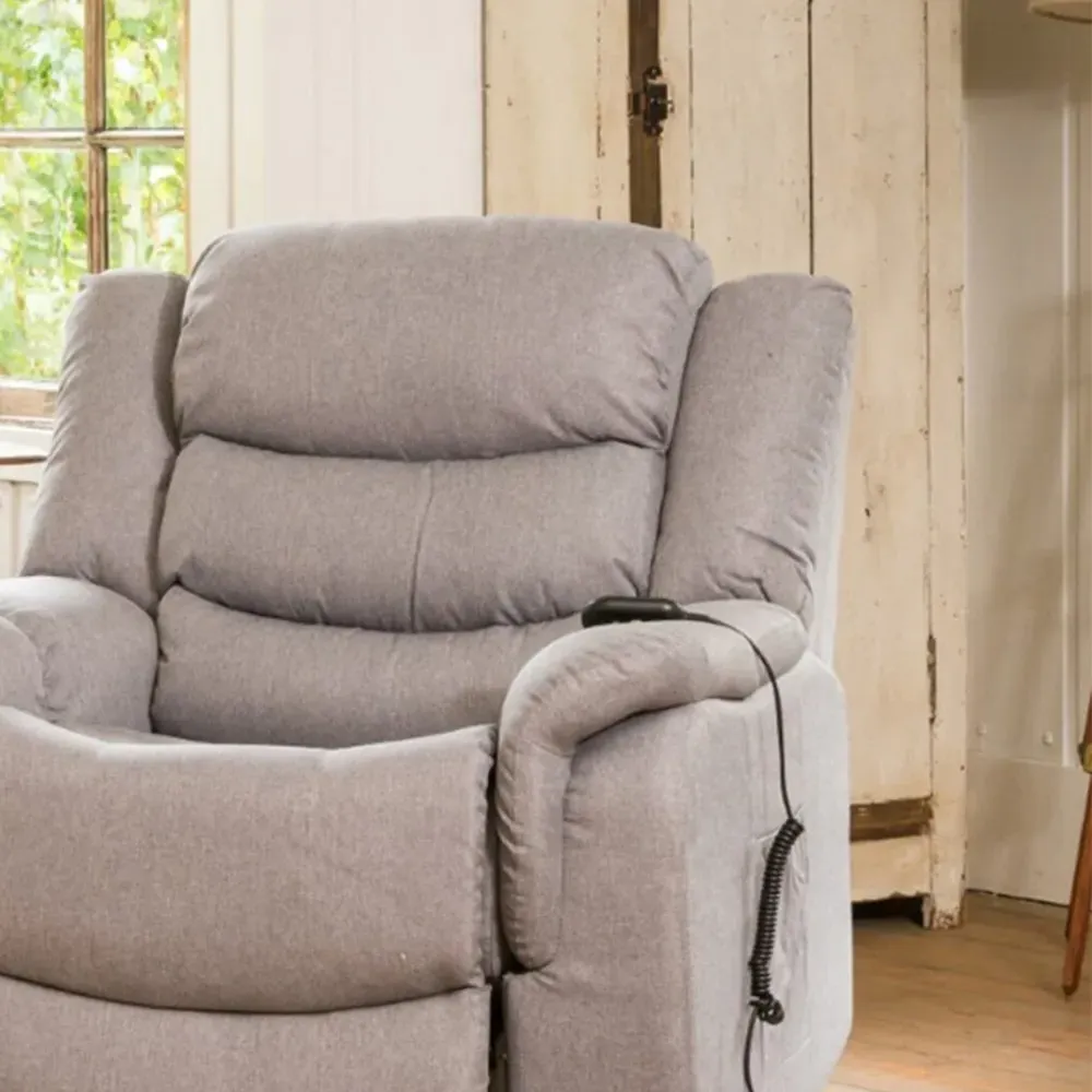 Colfax Electric Recliner Chair with Massage and Heat - Light Grey