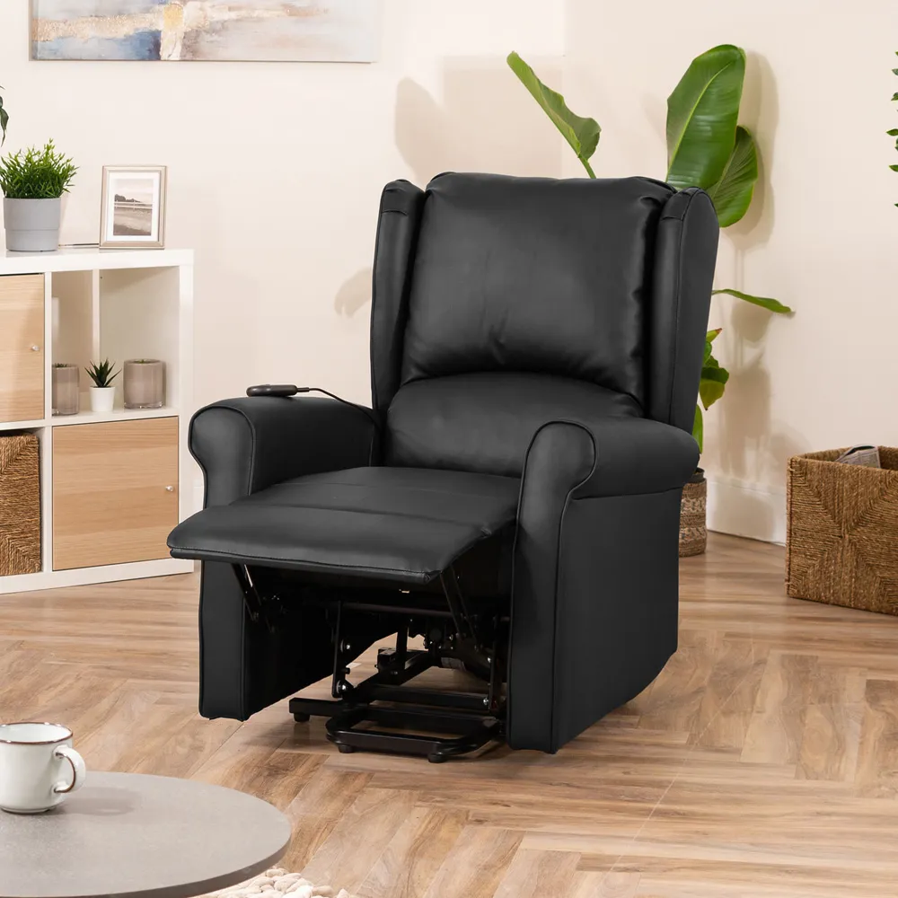 Corcoran Electric Recliner Chair with Massage and Heat - Black
