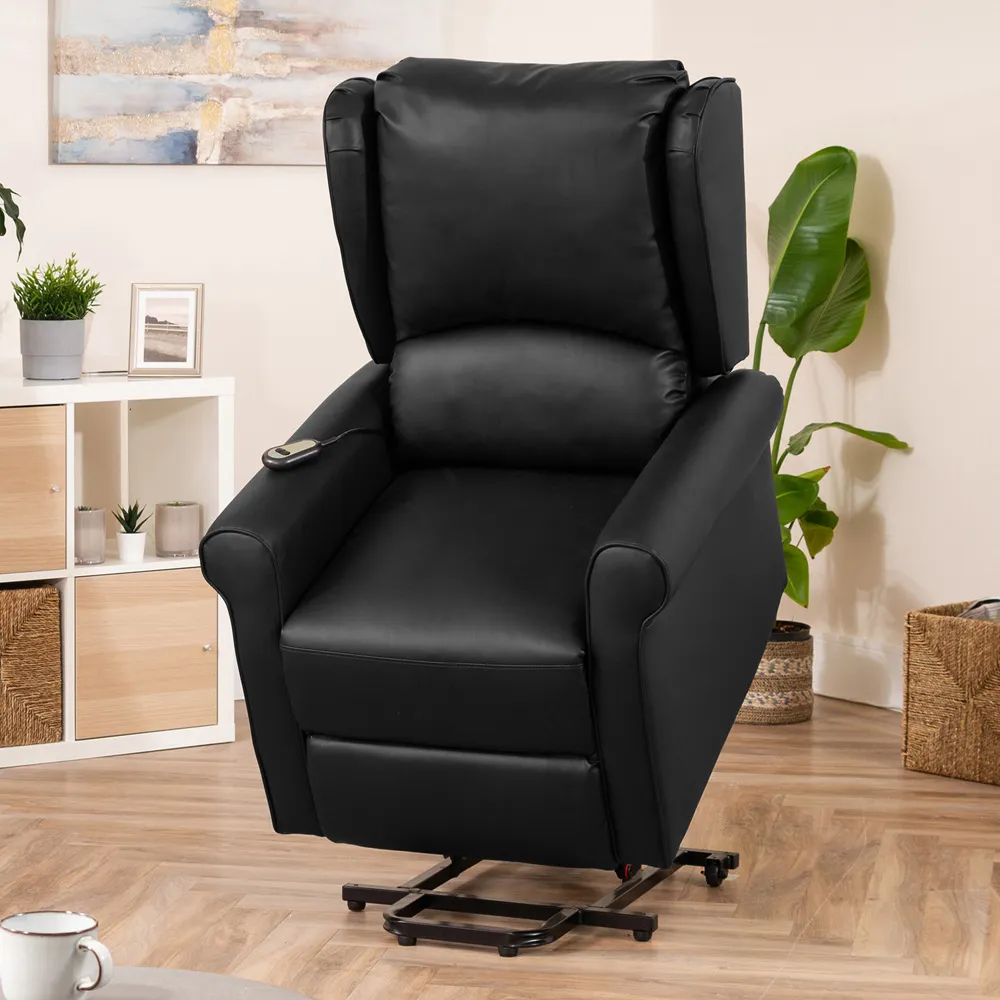 Corcoran Electric Recliner Chair with Massage and Heat - Black