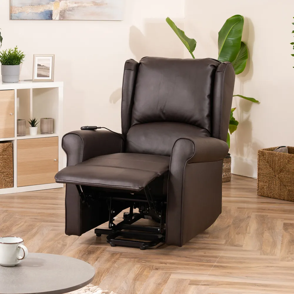 Corcoran Electric Recliner Chair with Massage and Heat - Brown