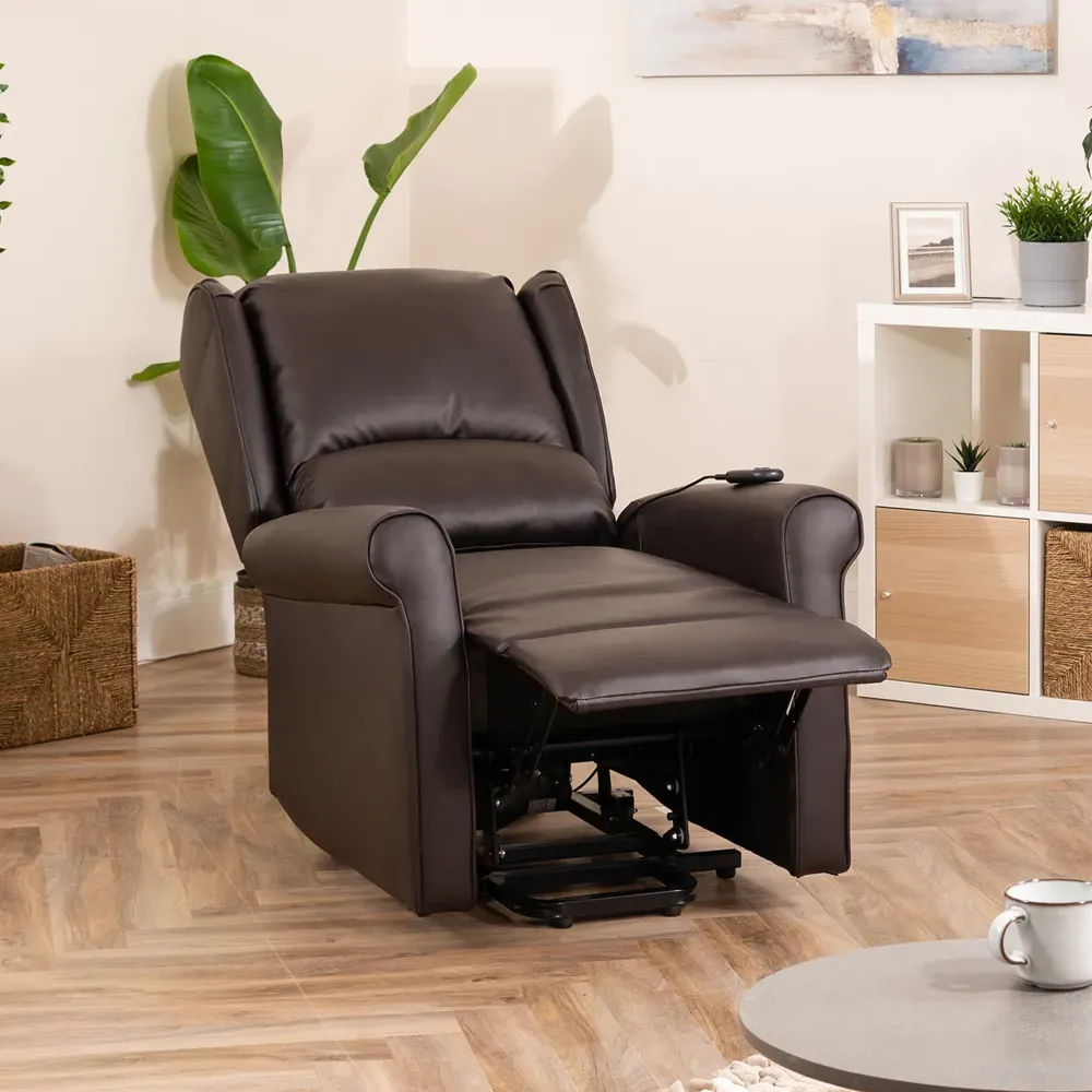 Corcoran Electric Recliner Chair with Massage and Heat - Brown
