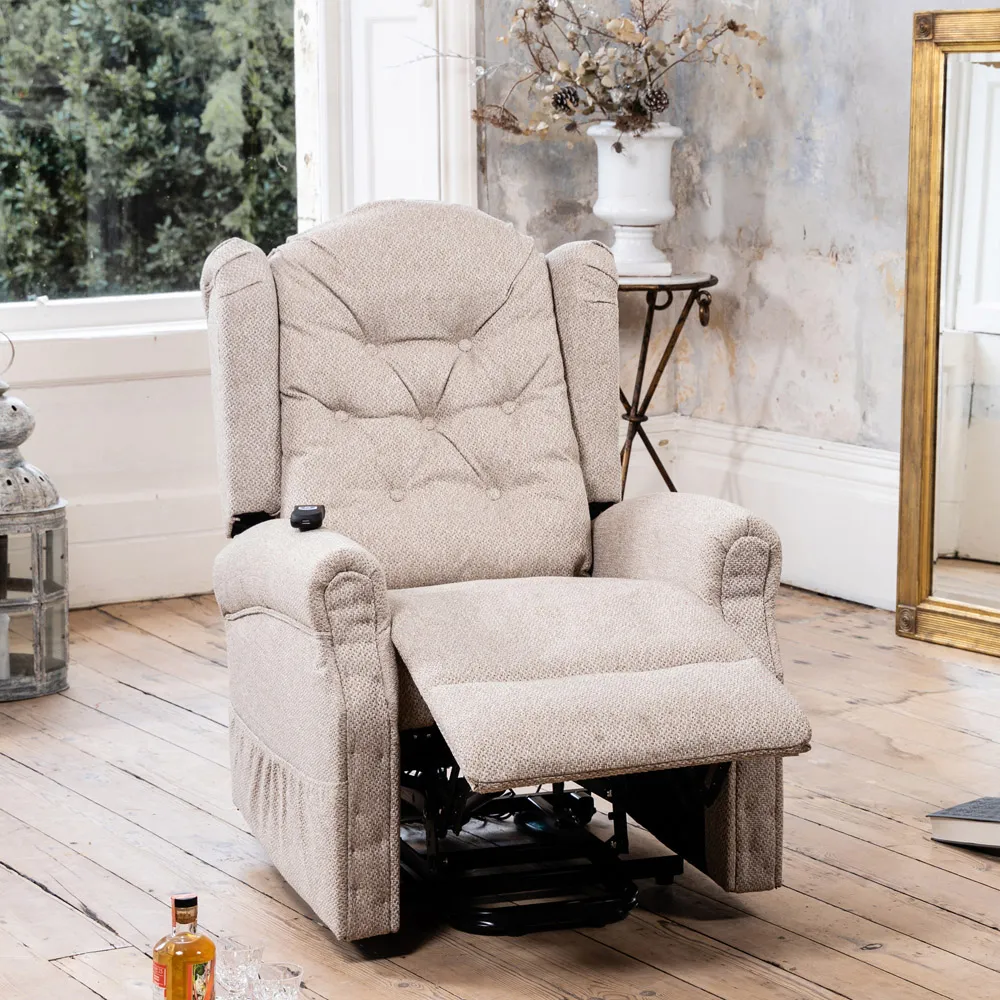 Crawley Electric Lift Recliner with Massage and Heat - Beige