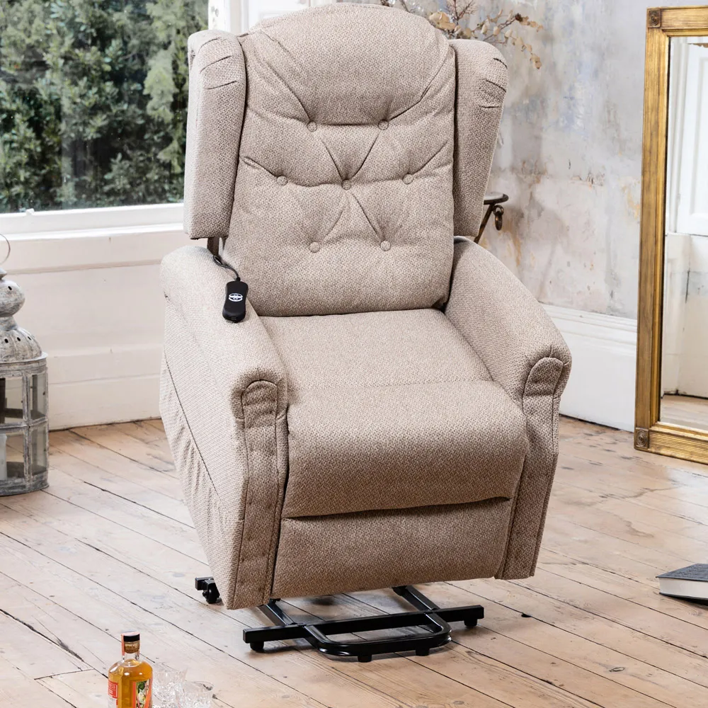Crawley Electric Lift Recliner with Massage and Heat - Beige