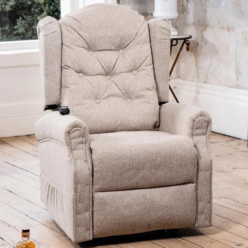 Crawley Electric Lift Recliner with Massage and Heat - Beige image