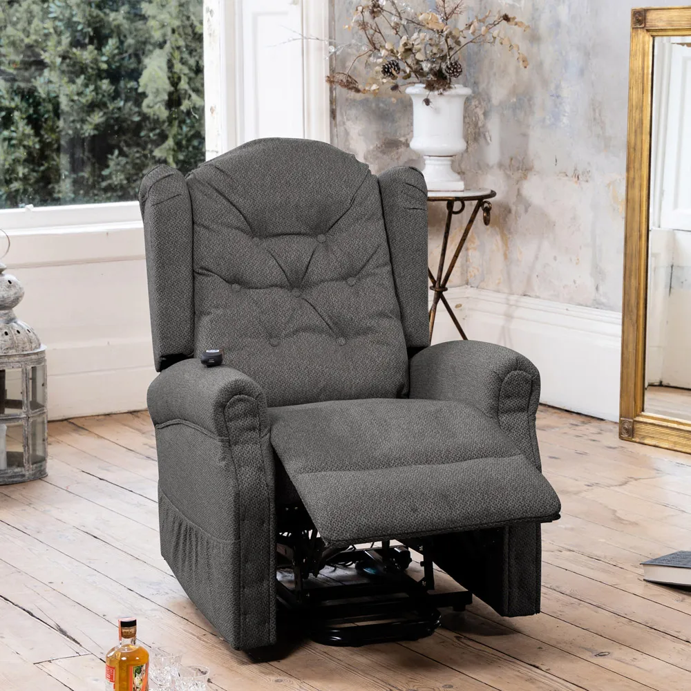 Crawley Electric Lift Recliner with Massage and Heat - Grey