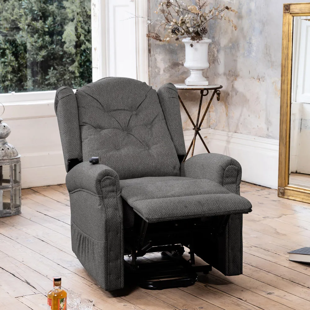 Crawley Electric Lift Recliner with Massage and Heat - Grey