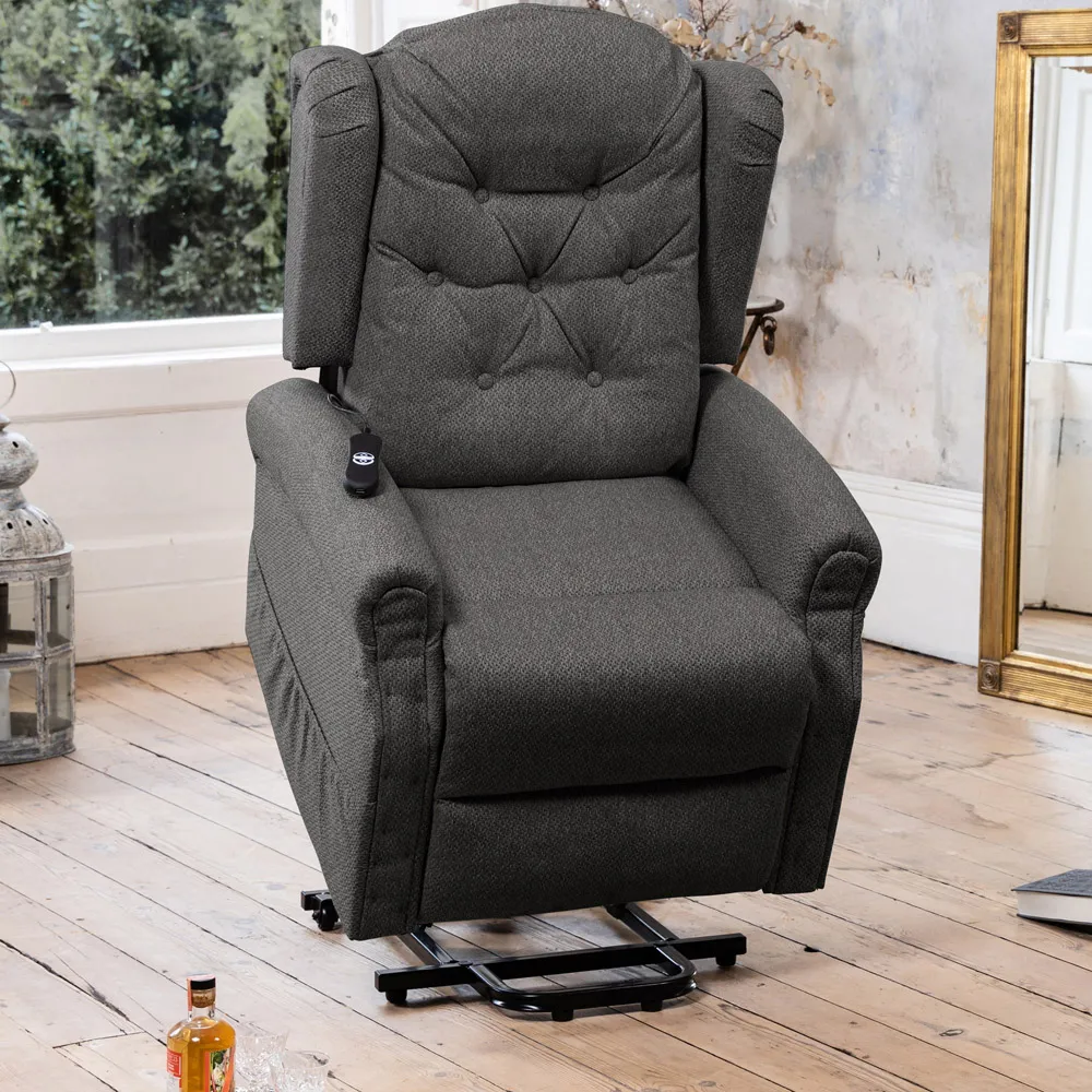 Crawley Electric Lift Recliner with Massage and Heat - Grey