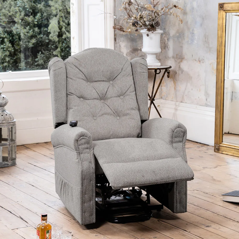 Crawley Electric Lift Recliner with Massage and Heat - Grey