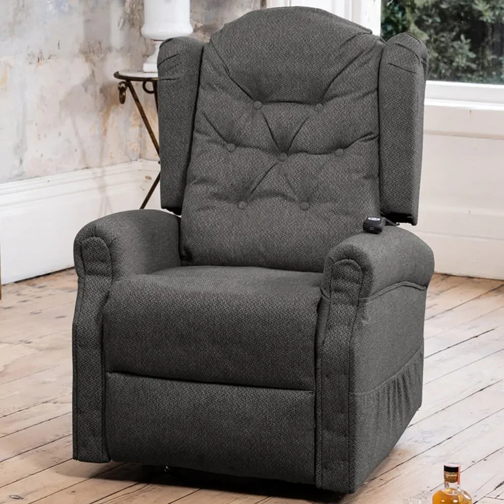 Crawley Electric Lift Recliner with Massage and Heat - Grey