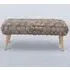 Cushla Large Footstool - Brown, Velvet