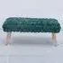 Cushla Large Footstool - Green, Velvet