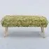 Cushla Large Footstool - Green, Velvet