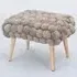 Cushla Small Footstool - Brown, Velvet