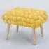 Cushla Small Footstool - Yellow, Velvet