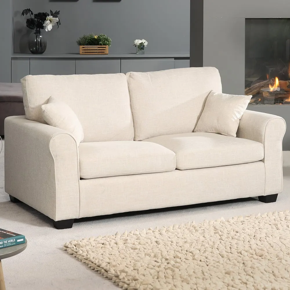 Dawson 2-Seater Sofa Bed with Pull-Out - Beige, Fabric image
