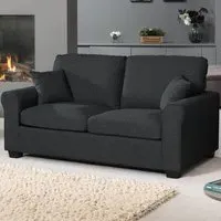 Dawson 2-Seater Sofa Bed with Pull-Out - Black, Fabric