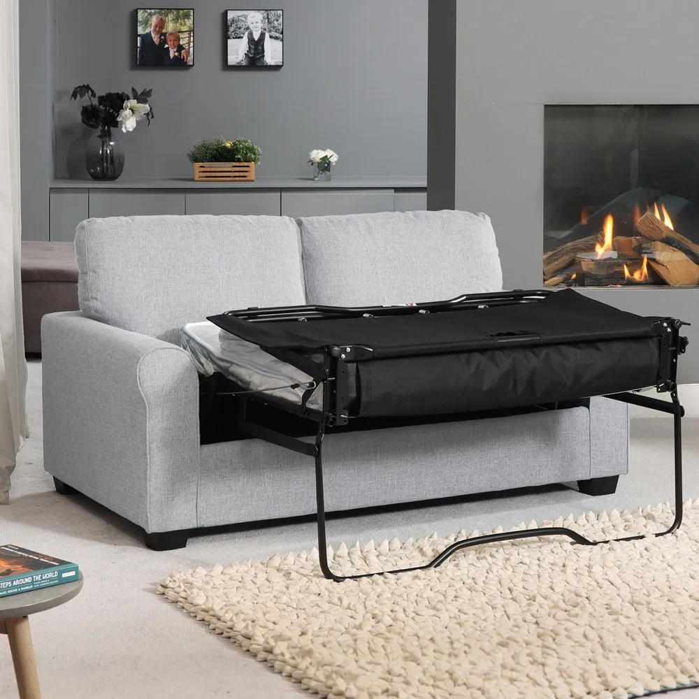 Dawson 2-Seater Sofa Bed with Pull-Out - Grey, Fabric