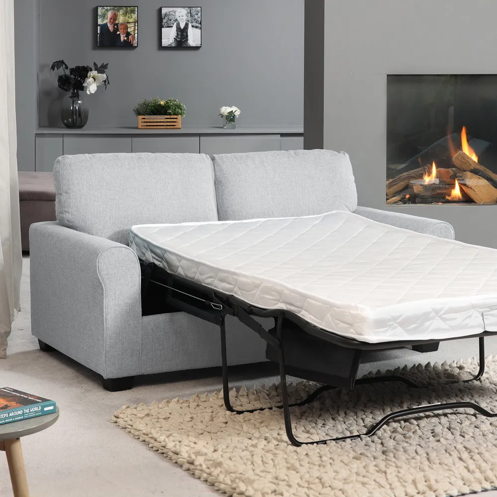 Dawson 2-Seater Sofa Bed with Pull-Out - Grey, Fabric