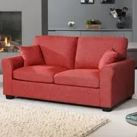 Dawson 2-Seater Sofa Bed with Pull-Out - Red, Fabric
