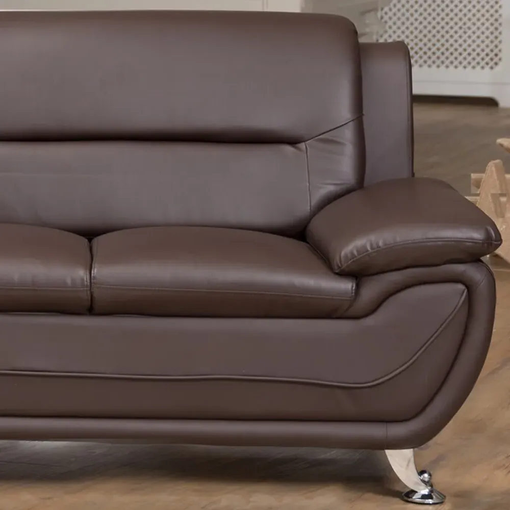 Dexter 3-Seater Sofa - Brown, Leather