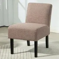 Elara Fabric Accent Chair - Dark Brown