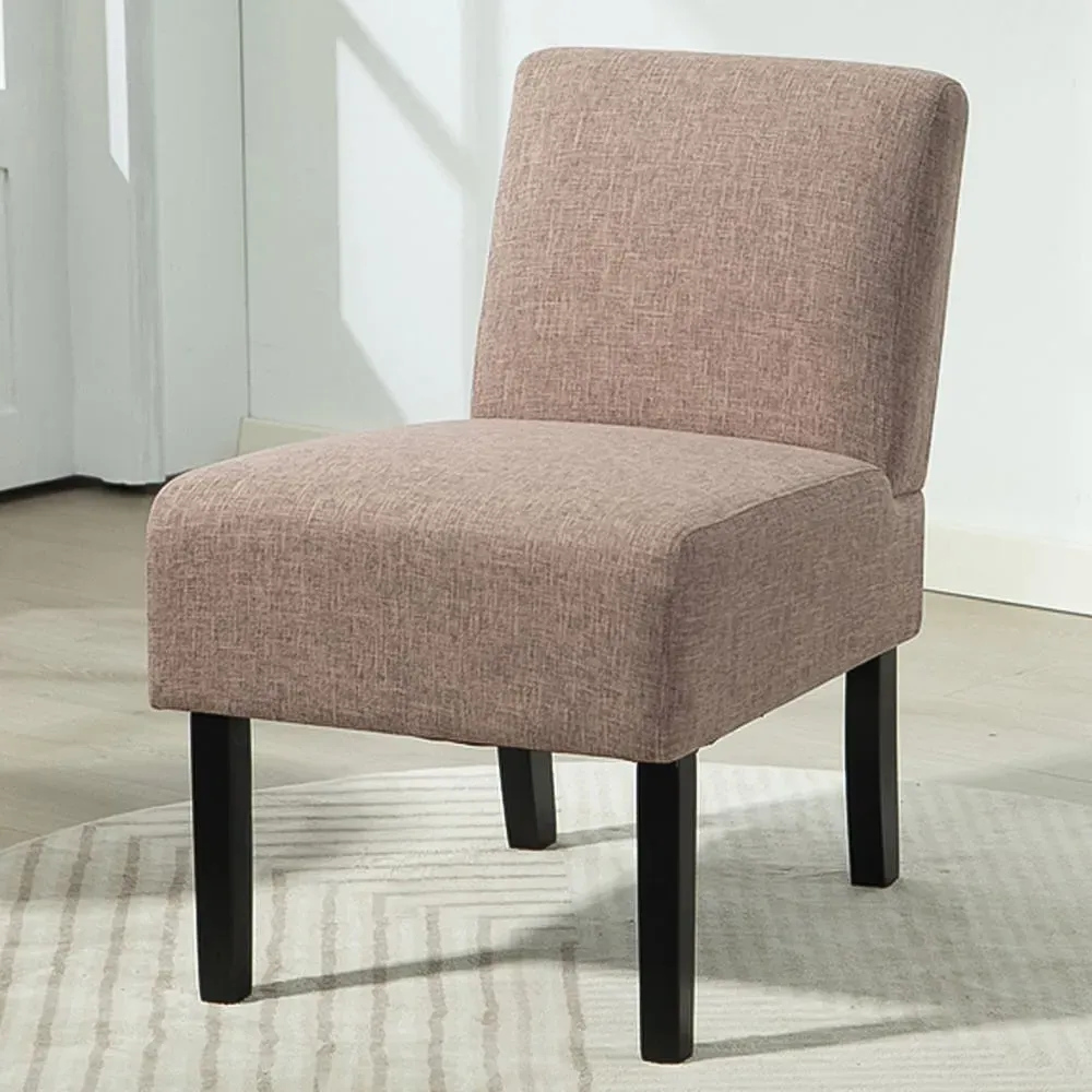 Elara Fabric Accent Chair - Dark Brown image