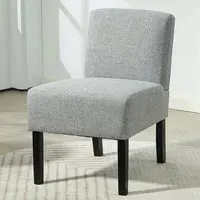 Elara Fabric Accent Chair - Light Grey