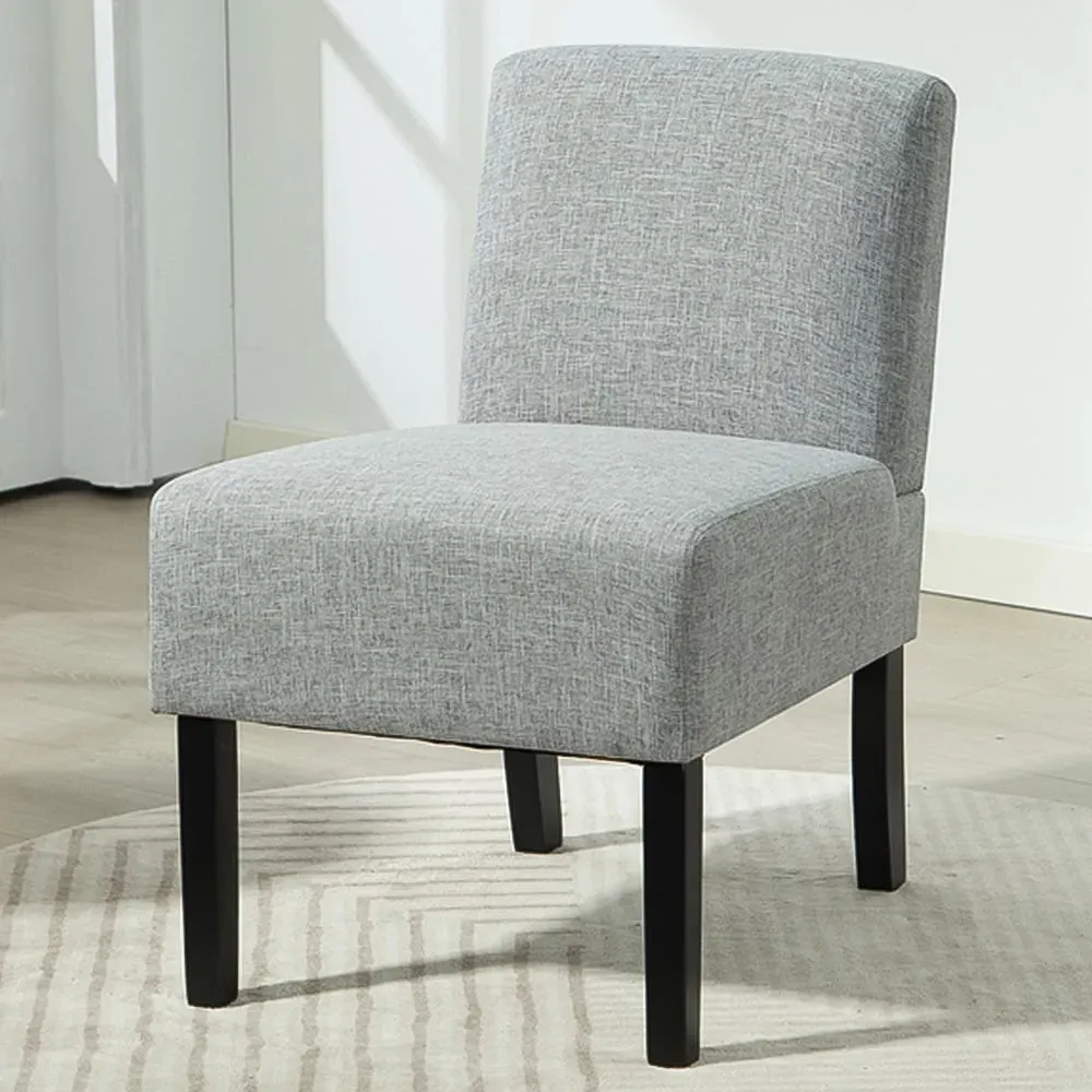 Elara Fabric Accent Chair - Light Grey