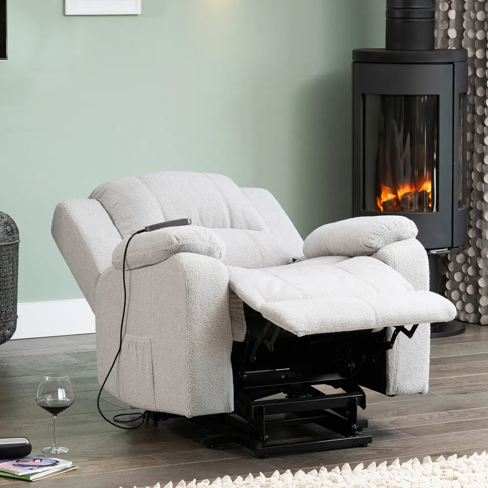 Ellington Electric Lift Recliner with Massage and Heat - Grey