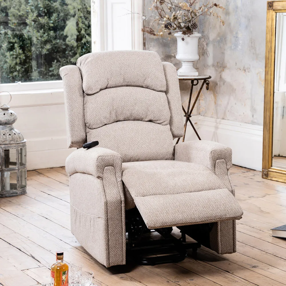 Eltham Electric Lift Recliner Chair with Massage - Beige
