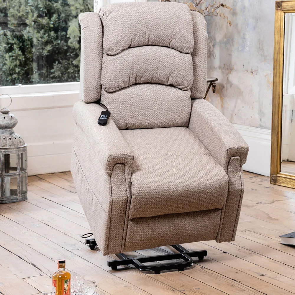 Eltham Electric Lift Recliner Chair with Massage - Beige