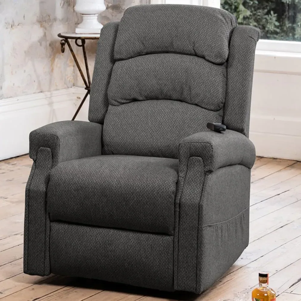 Eltham Electric Lift Recliner Chair with Massage - Dark Grey